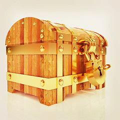 Image showing The chest. 3D illustration. Vintage style.