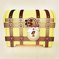 Image showing The chest. 3D illustration. Vintage style.