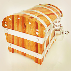 Image showing The chest. 3D illustration. Vintage style.