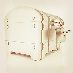 Image showing The chest. 3D illustration. Vintage style.