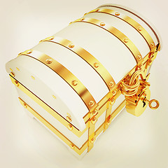 Image showing The chest. 3D illustration. Vintage style.