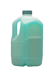 Image showing Blue liquid for car in canister