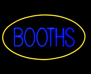 Image showing game booths neon sign