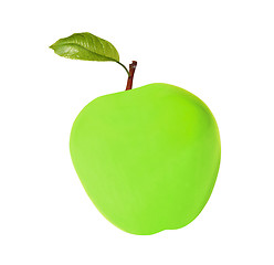 Image showing green wax apple isolated on white