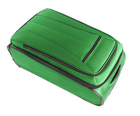 Image showing green convenient suitcase