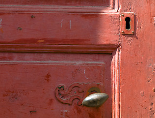 Image showing Vintage reed door