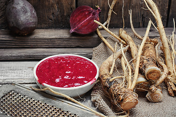 Image showing Fresh horseradish roots