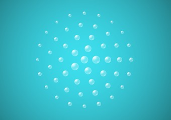 Image showing water drops on blue background