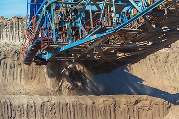 Image showing Large excavator machine in the mine