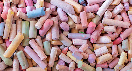 Image showing Different colors of soft-prepared chalks isolated