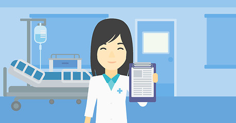 Image showing Doctor with clipboard vector illustration.