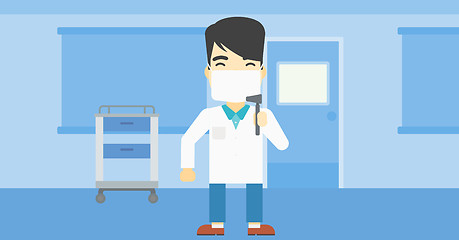 Image showing Ear nose throat doctor vector illustration.