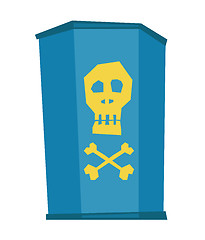 Image showing Barrel with skull and bones vector illustration.