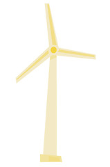 Image showing White wind turbine generating electricity.