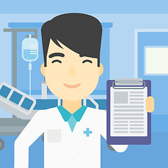 Image showing Doctor with clipboard vector illustration.