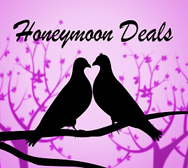 Image showing Honeymoon Deals Indicates Holidays Trip And Bargain