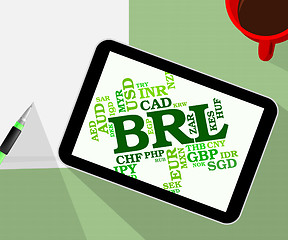 Image showing Brl Forex Represents Brazil Real And Coin