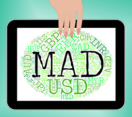 Image showing Mad Currency Means Worldwide Trading And Currencies