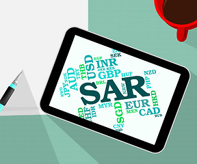 Image showing Sar Currency Shows Saudi Arabian Riyals And Currencies