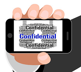 Image showing Confidential Lock Means Text Secret And Private