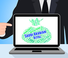 Image showing Saudi Arabian Riyal Shows Exchange Rate And Currencies