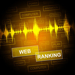 Image showing Web Ranking Represents Search Engine And Keyword