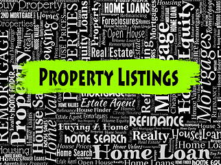 Image showing Property Listings Shows Real Estate And Advertising