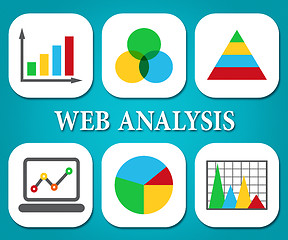 Image showing Web Analysis Indicates Business Graph And Analysts