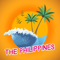 Image showing Philippines Vacation Represents Seafront Vacational And Warmth