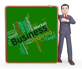 Image showing Business Words Means Importing Selling And Export