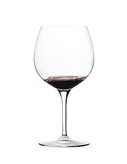 Image showing Red wine in a glass isolated 