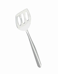 Image showing Large Stainless steel Kitchen spatula isolated