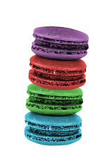 Image showing Colourful tasty macaroons