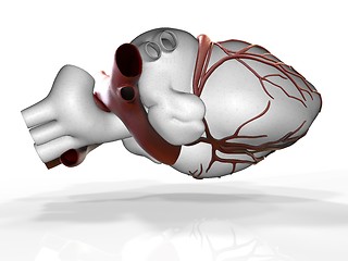 Image showing Model of artificial human heart 3d rendering