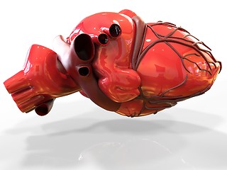 Image showing Model of artificial human heart 3d rendering