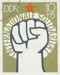 Image showing 171e GERMANY - CIRCA 1972: A stamp printed in East Germany, showing of International Solidarity of Communists, circa 1972