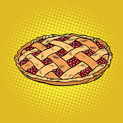 Image showing Berry pie, thanksgiving and family celebration