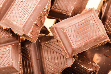 Image showing Broken Chocolate Bar