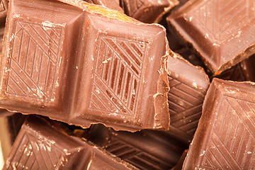 Image showing Broken Chocolate Bar