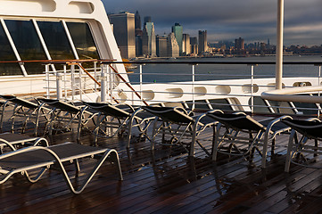 Image showing Deck of a cruise ship