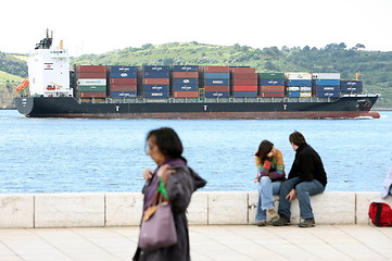 Image showing EUROPE PORTUGAL LISBON TRANSPORT SHIPPING