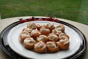 Image showing Croustades with shrimps