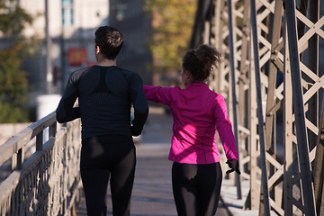 Image showing young  couple jogging