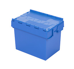 Image showing Blue box for tools isolated 