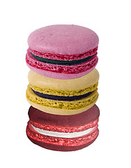 Image showing Sweet and colourful french macaroons