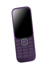 Image showing Simple cellphone on white background