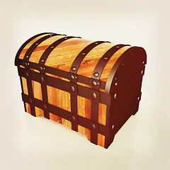 Image showing The chest. 3D illustration. Vintage style.