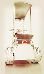 Image showing scooter. 3D illustration. Vintage style.