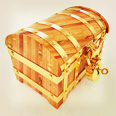 Image showing The chest. 3D illustration. Vintage style.