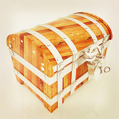Image showing The chest. 3D illustration. Vintage style.